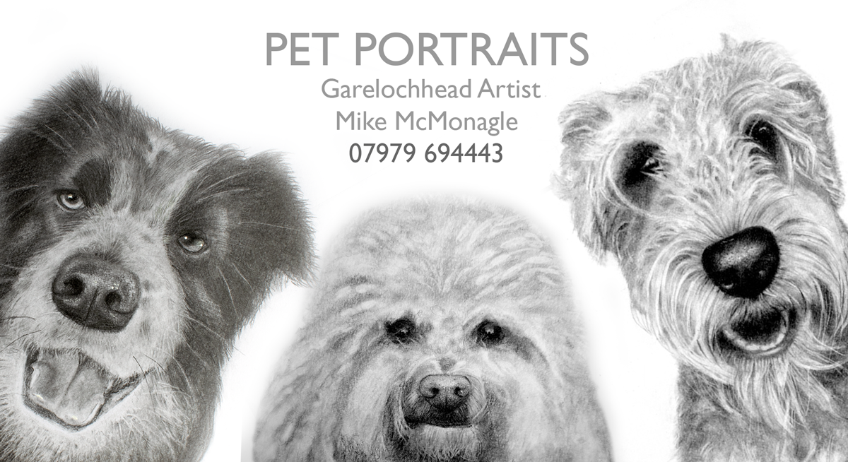 FB-Master Pet Portraits. Garelochhead Artist, Mike McMonagle. 07979 694443